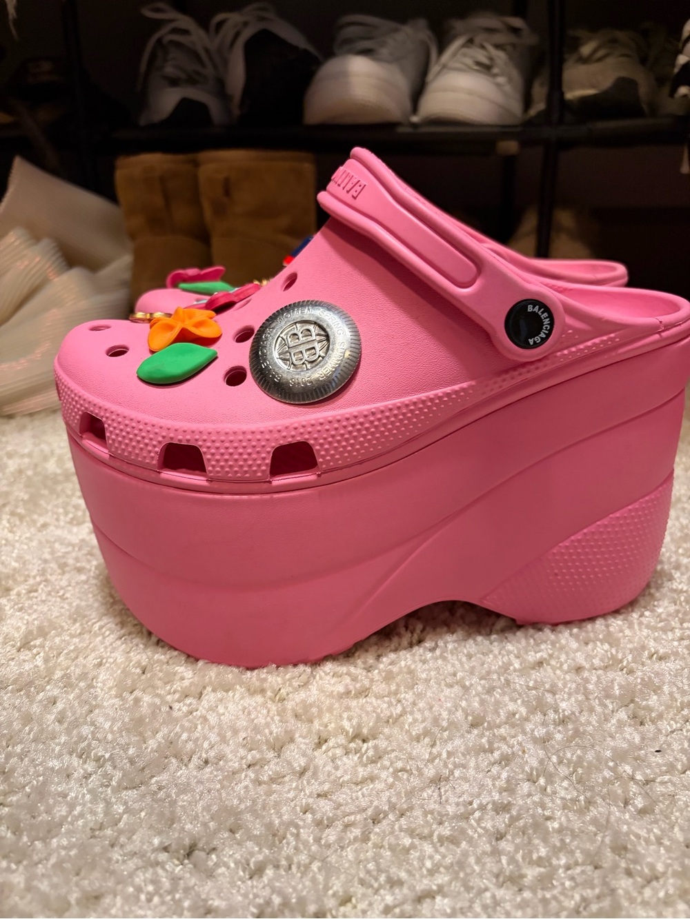 Balenciaga Pink Platform Croc